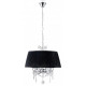 Люстра DIADEMA, 5X40W (E14), &Oslash;500, сталь, хром/органза, черный