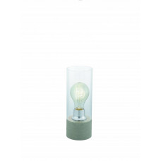 Настольная лампа TORVISCO, 1x60W (E27), Ø110, сталь, серый/стекло, прозрачный