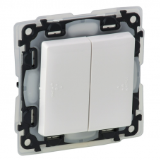 Legrand Valena LIFE DIY Бел Выключатель 2-х клавишный 10А 250В (IP44)