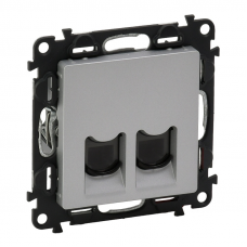 Legrand Valena LIFE DIY Алюм Розетка ТЛФ 2-ая (RJ11)