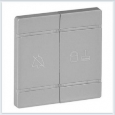 Legrand Valena LIFE Алюм MyHome Накладка двойная мех. BUS/SCS.С сим. "Не бесп" и "Убрать ном".2 мод