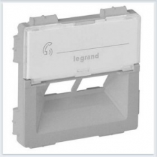 Legrand Valena LIFE Алюм Накладка розетки комп 2-ой Rutenbeck