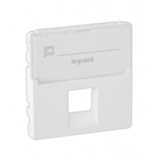 Legrand Valena LIFE Бел Накладка розетки ТЛФ/комп 1-ой с полем для надписи