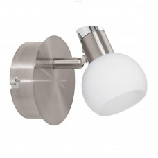 Светодиодный спот SESTO 2, 1х3,3W (LED), никель/стекло сатиновое, белый лак
