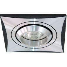 Светильник потолочный CD2340 MR16 G5.3 "квадрат", черный/алюминиевый