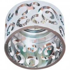Светильник потолочный CD2323 MR16 G5.3 "цилиндр резной" хром 